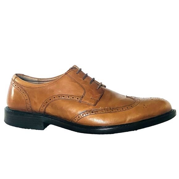 Johnston Murphy Wingtip Shoes Tan Brown Brogue Derby 11.5 Mens 1862 India Preppy main image 8